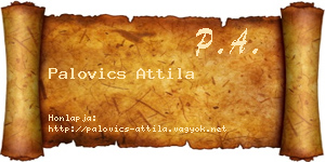 Palovics Attila névjegykártya